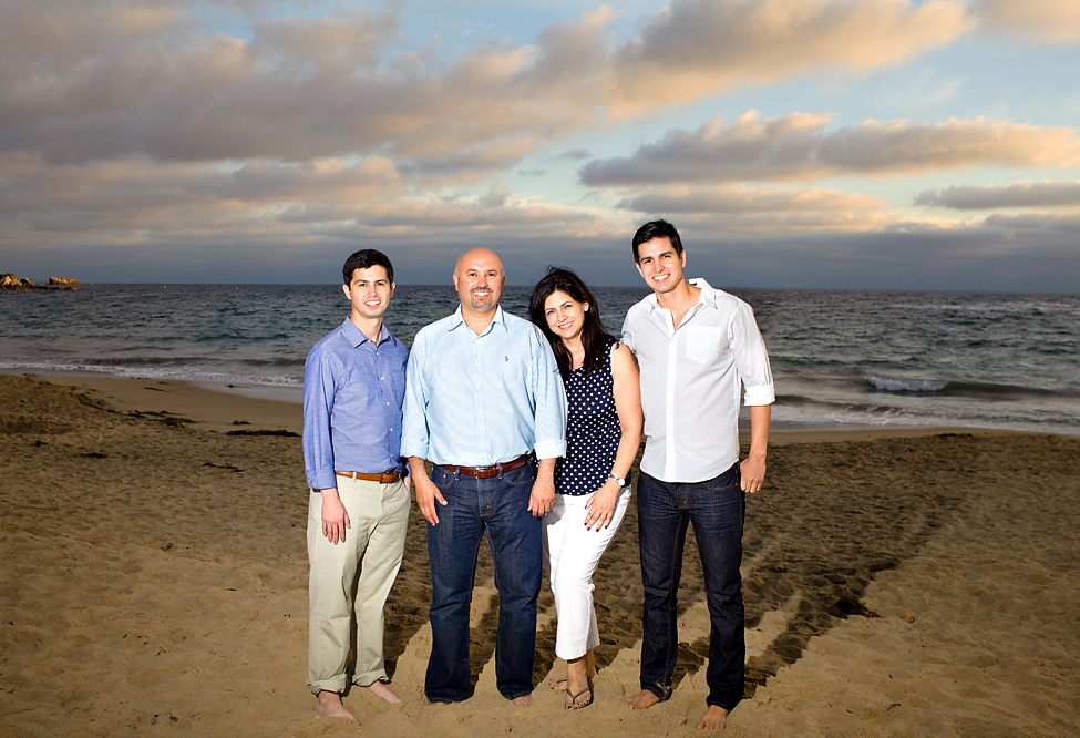 Family Christmas photos at the beach in Orange County